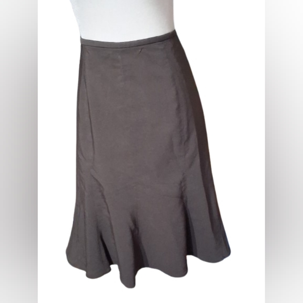 Litina Life Trumpet or gored Women's Black Lined Fitted With Flare Skirt, Size 8